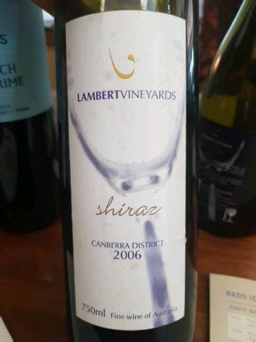 2006 Lambert Vineyards 'Reserve' Canberra Shiraz